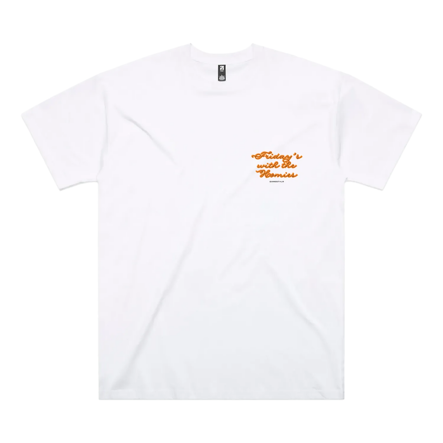 White front flat lay