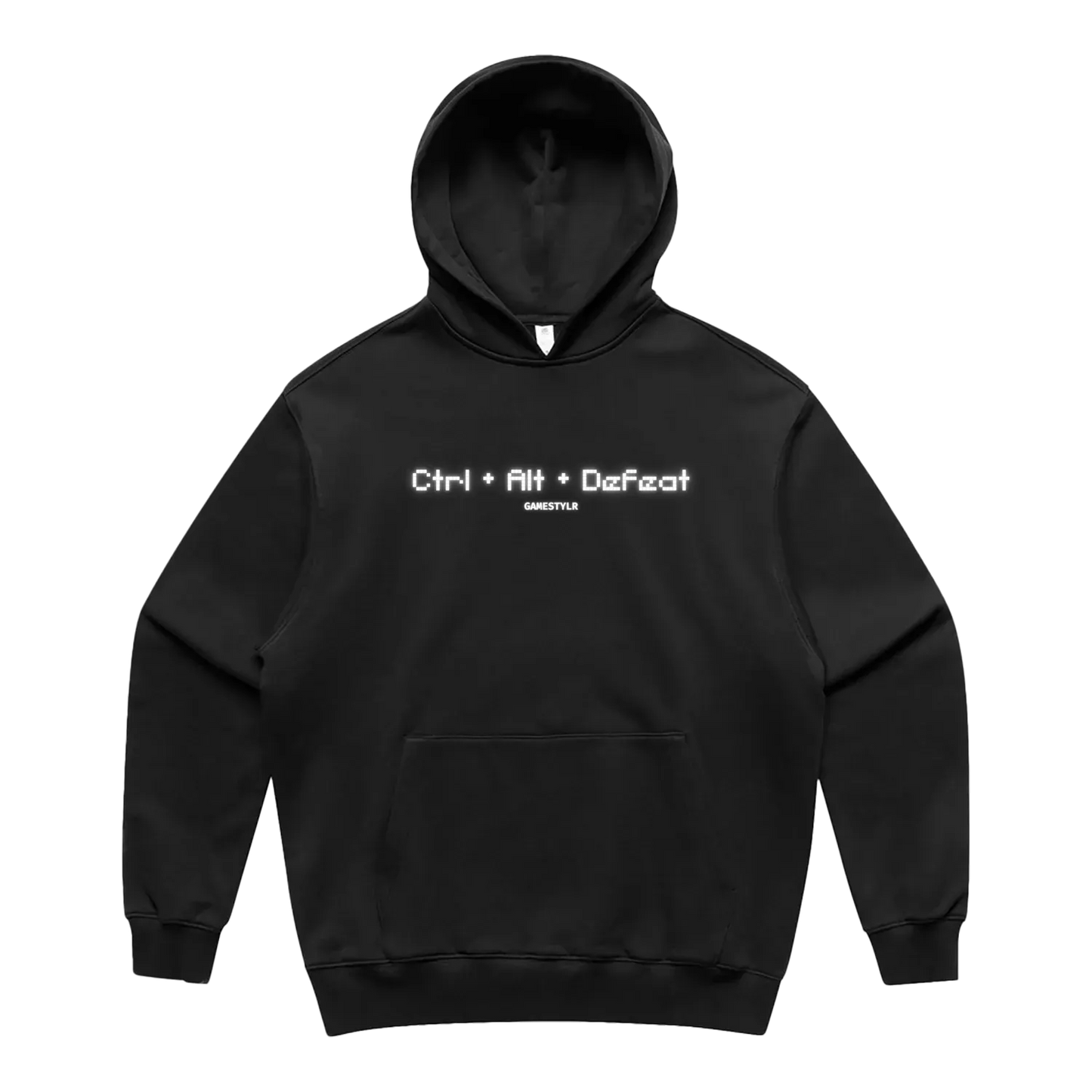 Black front flat lay