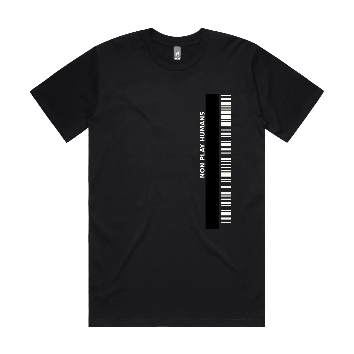 Black front flat lay