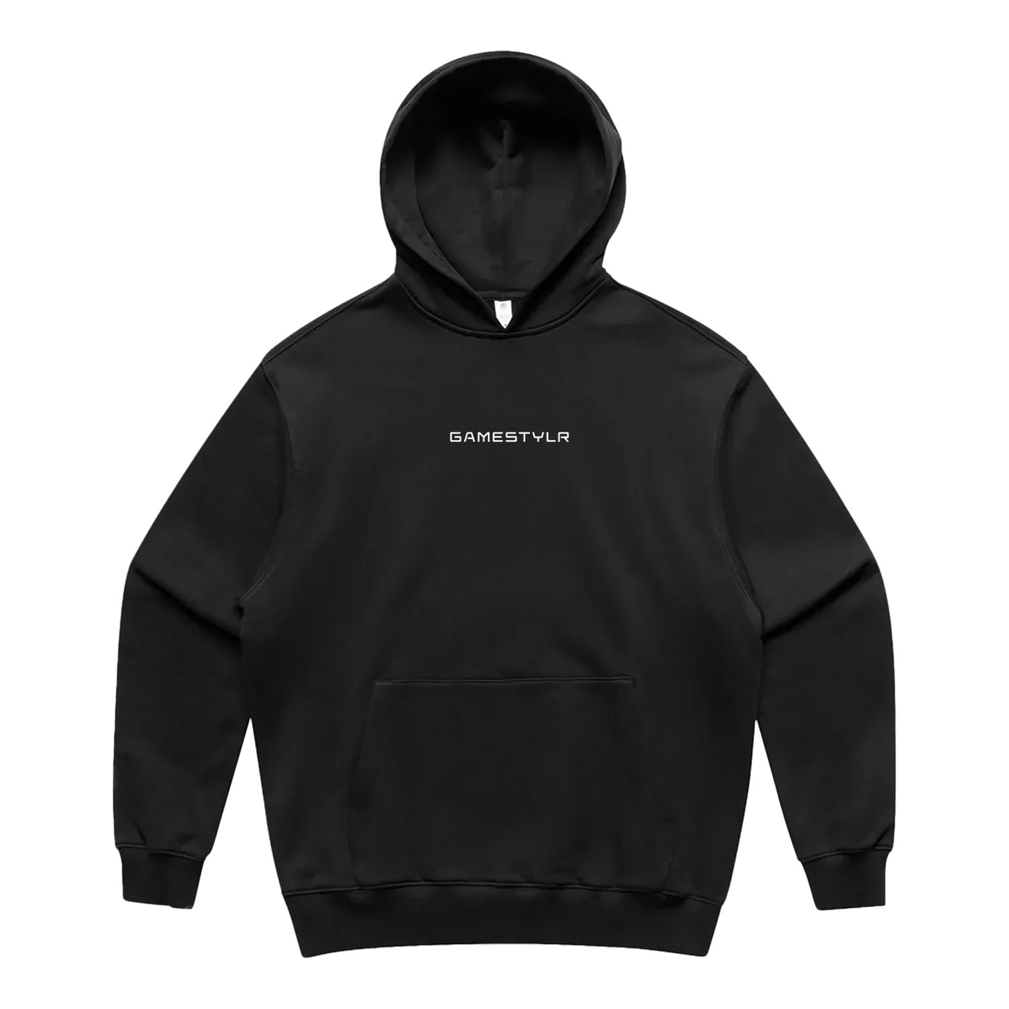 Black front flat lay