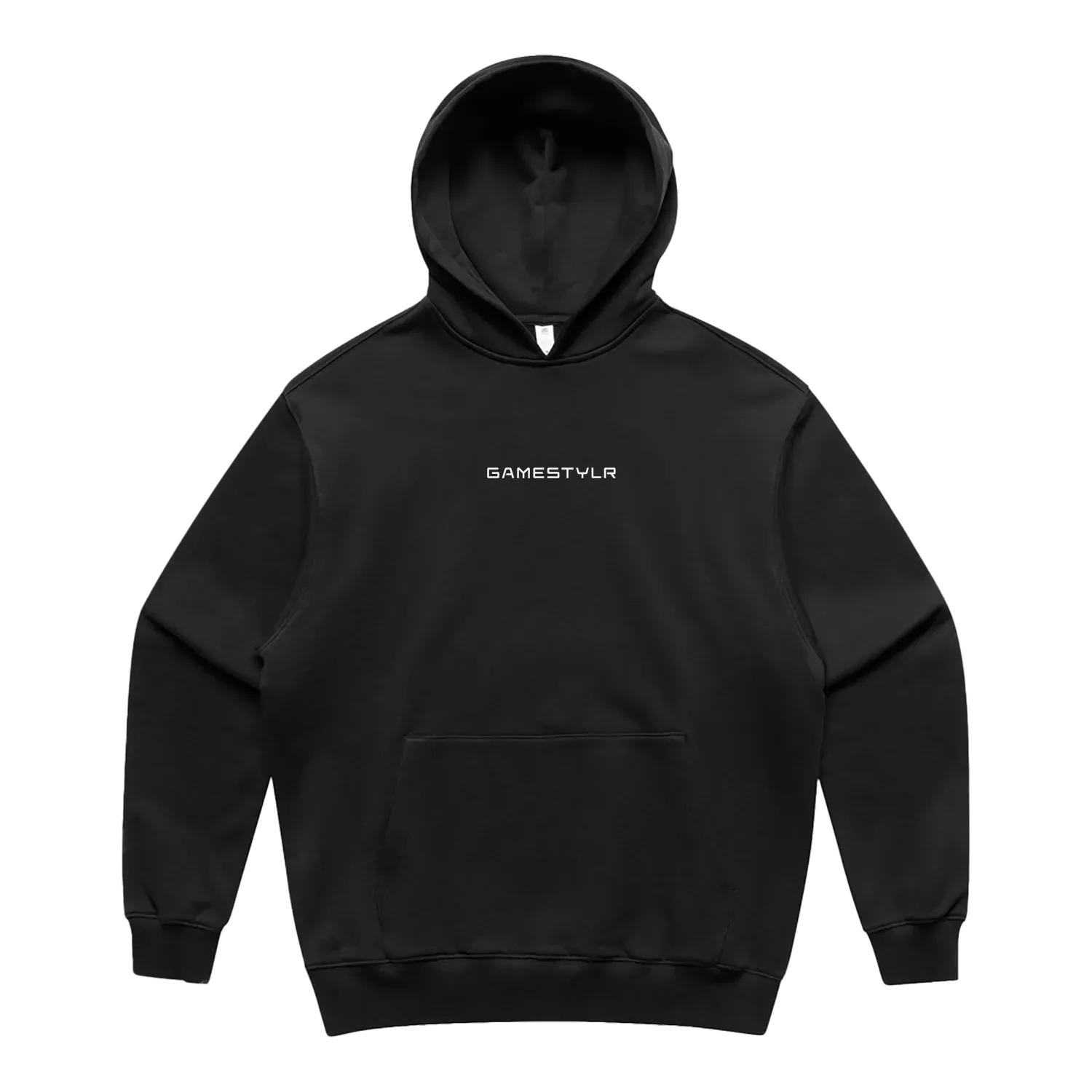 Black front flat lay