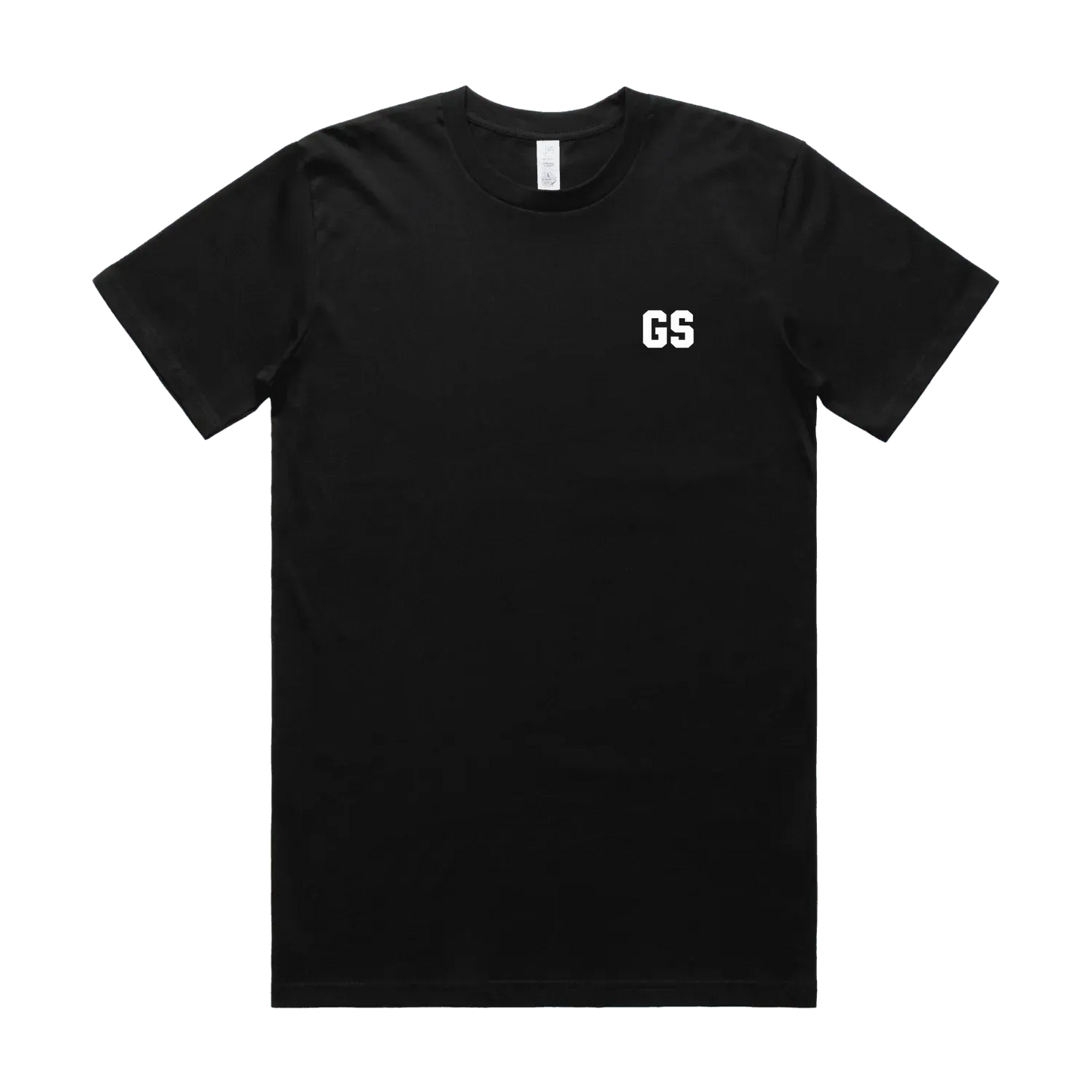 Black front flat lay