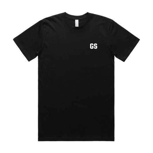 Black front flat lay
