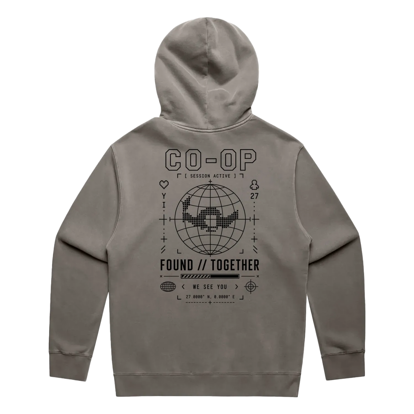 Faded Grey back flat lay
