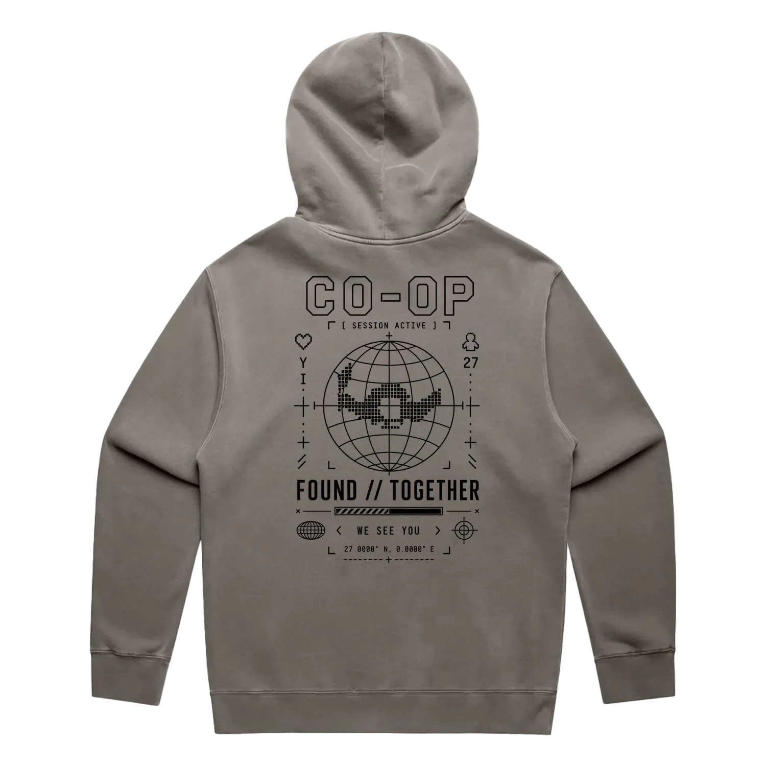 Faded Grey back flat lay