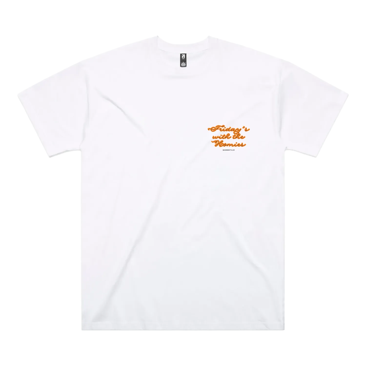 White front flat lay