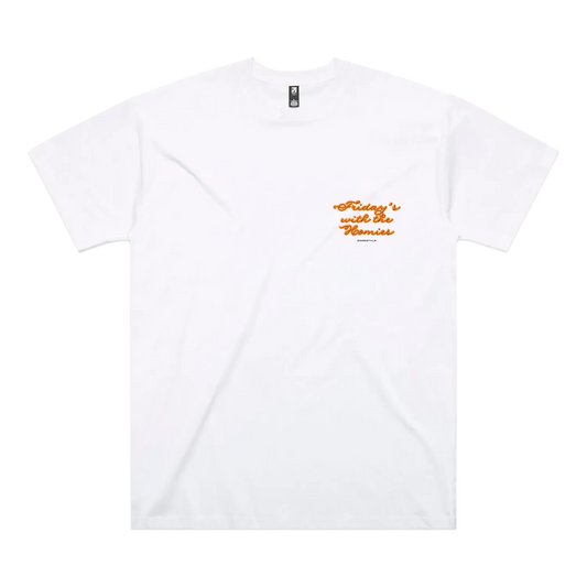 White front flat lay
