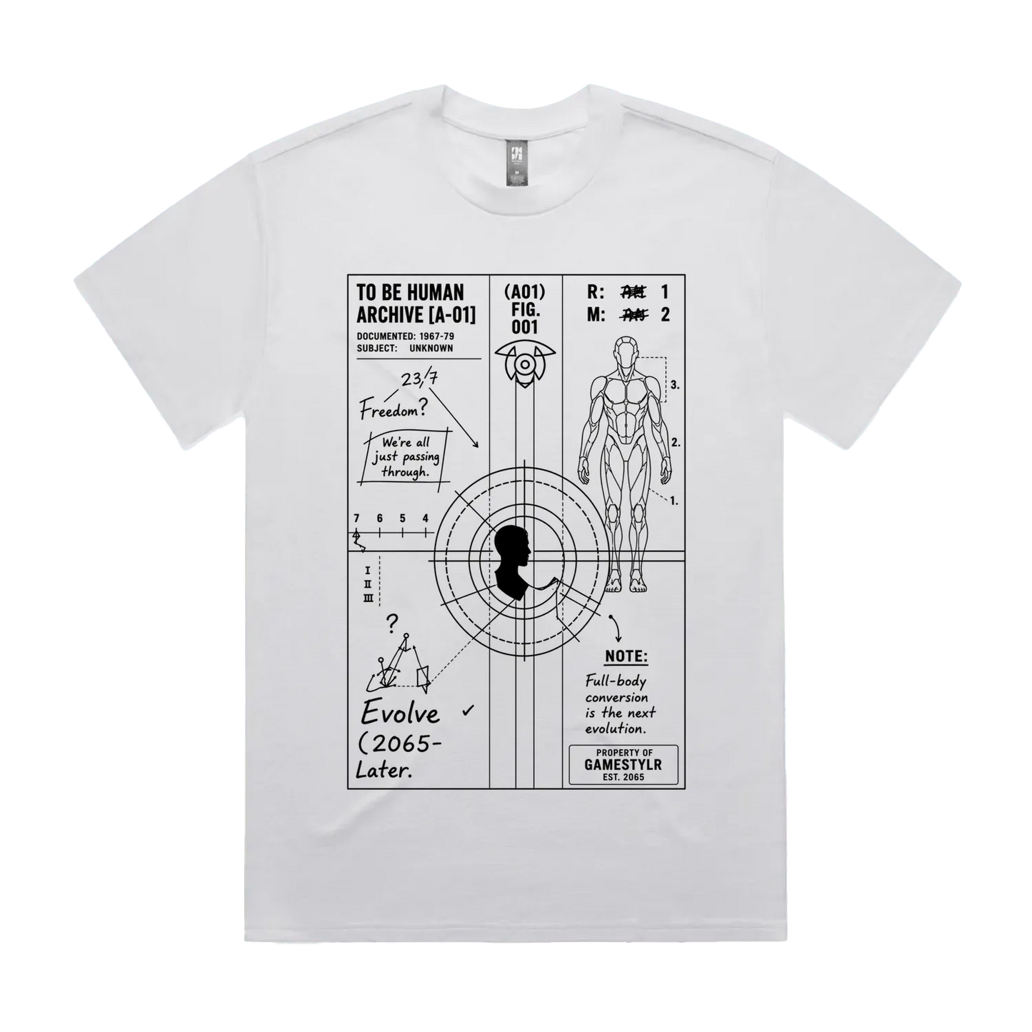 White front flat lay